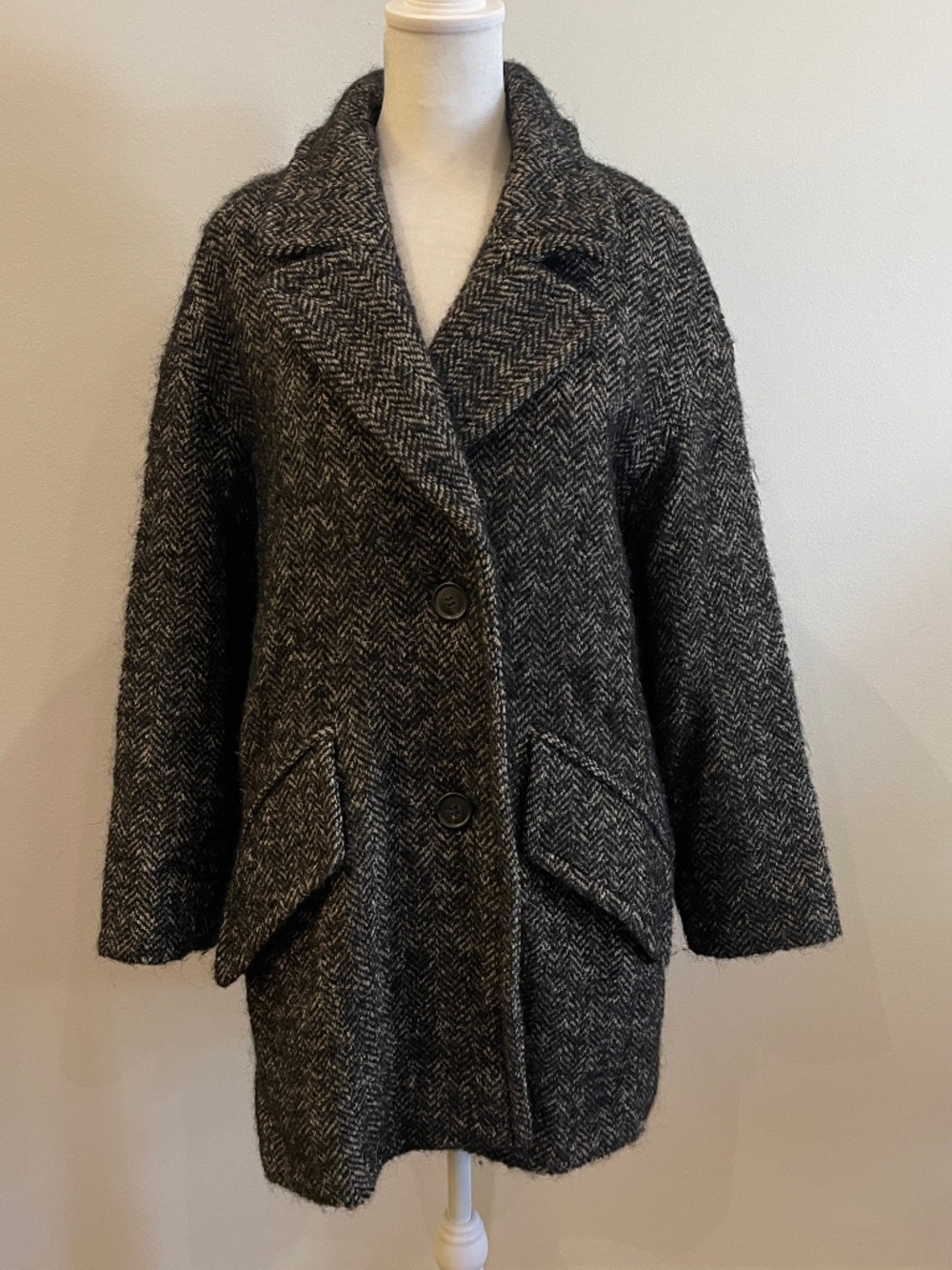 Isabel Marant Tweed-Syle Wool Coat Size 34